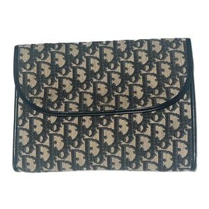 Christian Dior Vintage 70’s Canvas Monogram Convertible Clutch Crossbody Bag